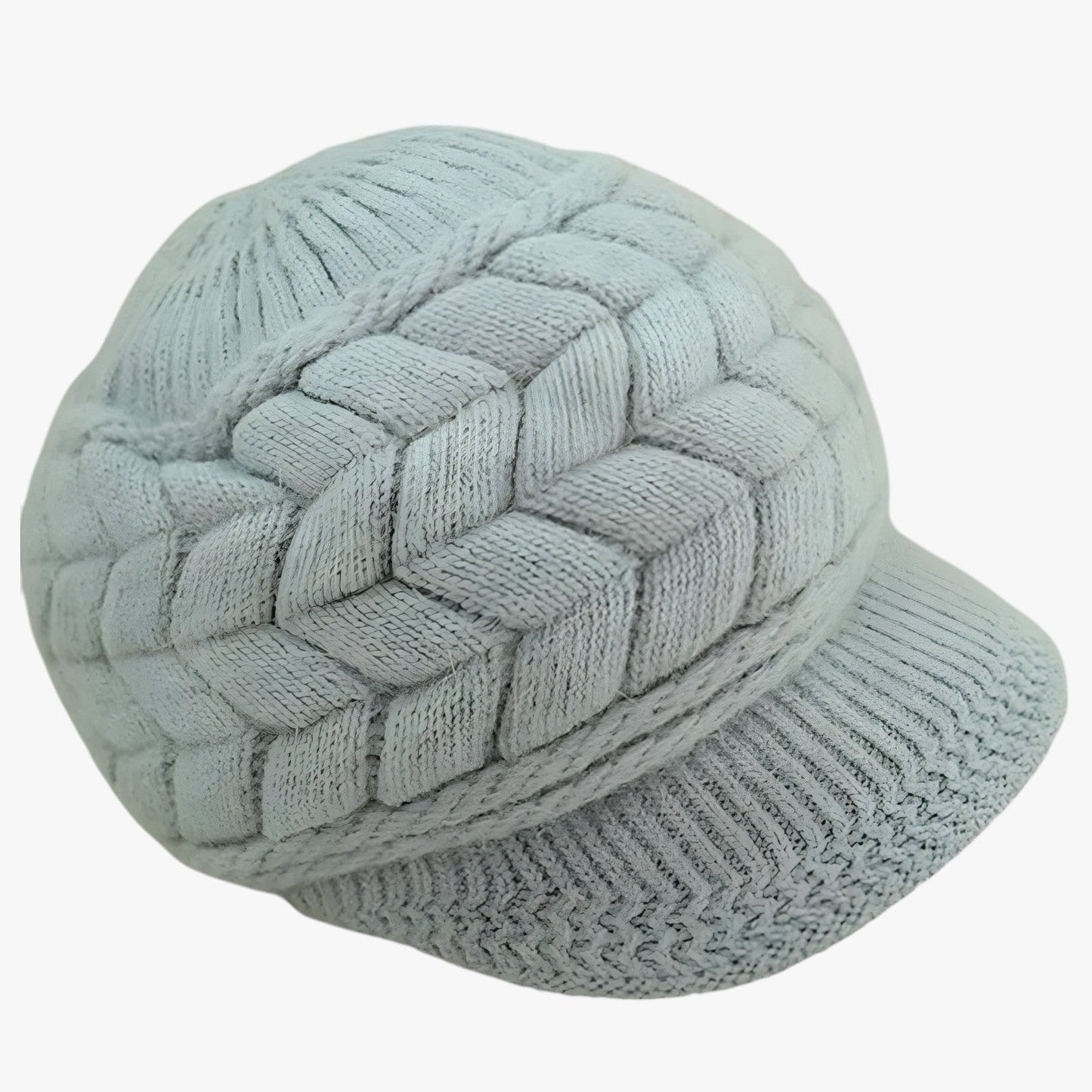 Varm Strikket Hue med Faux Pels – Komfort og Stil til Vinter