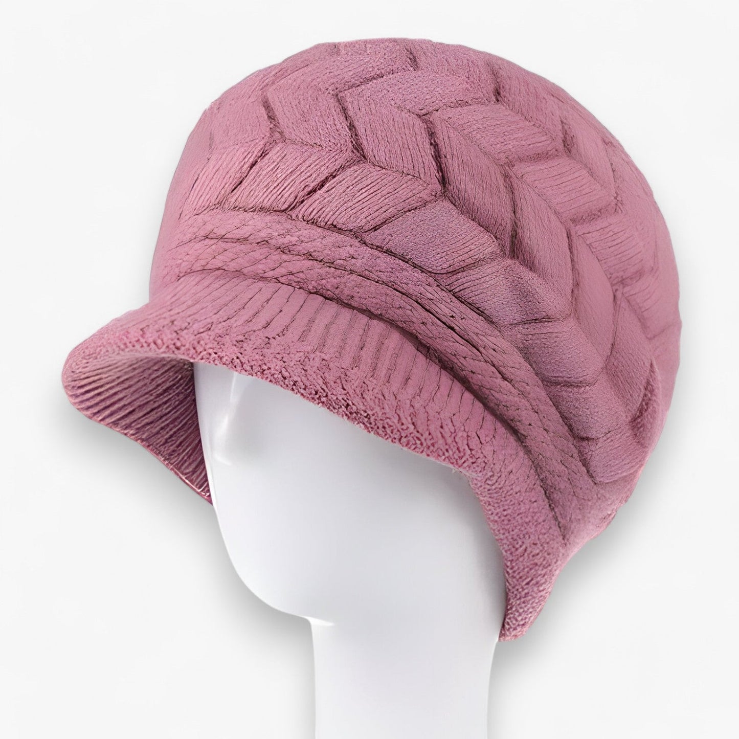 Varm Strikket Hue med Faux Pels – Komfort og Stil til Vinter