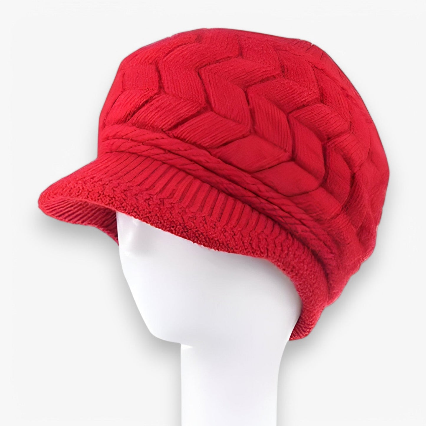 Varm Strikket Hue med Faux Pels – Komfort og Stil til Vinter