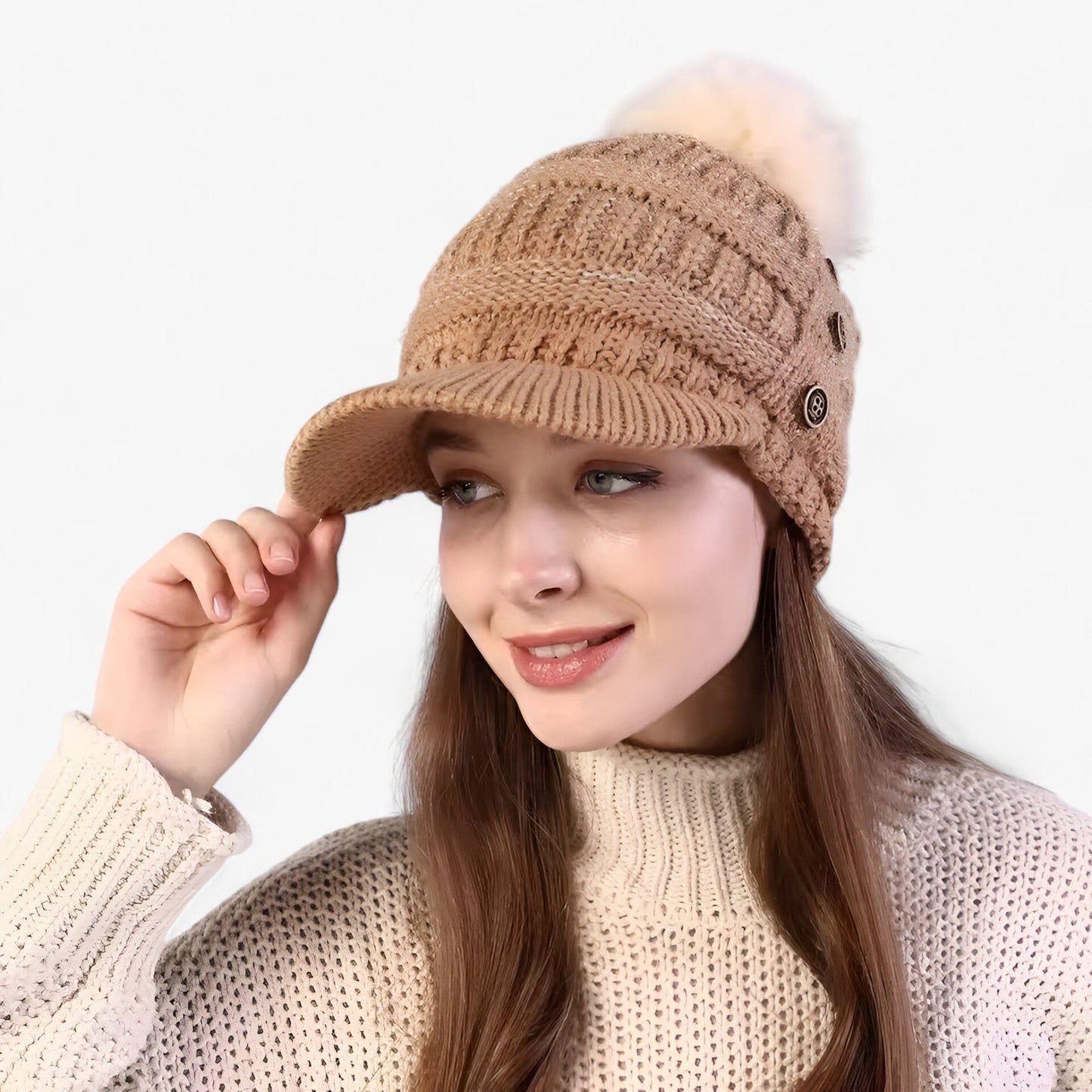 Varm Beanie med Skygge – Komfortabel og Trendy Vinterhue
