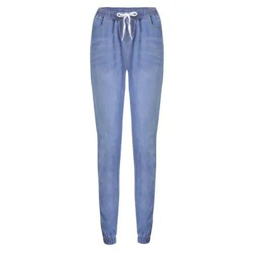Luna | Snygga Denim-Joggingbyxor i Mjuk Tygmix