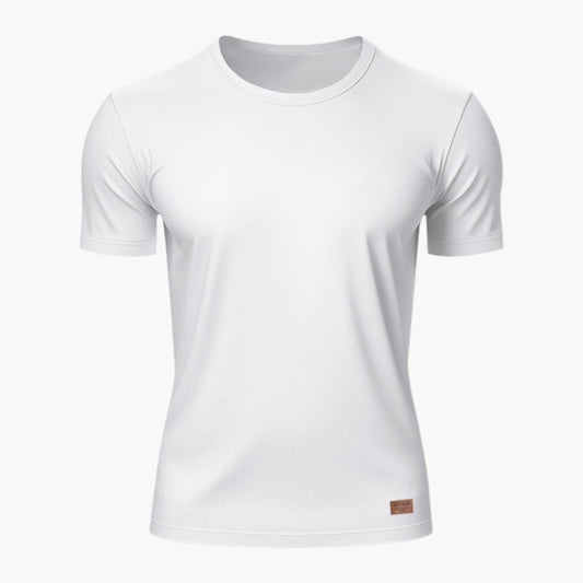 Herr T-Shirt med Rund Halsringning i Svart