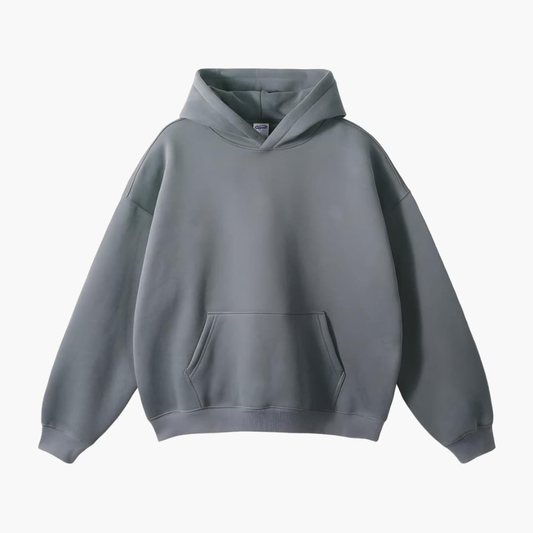 Huvtröja för män med klassisk design och huva