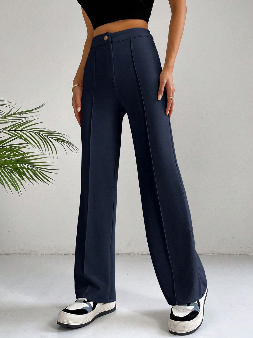 Höga Midjebyxor för Kvinnor | Slimmad Elegans