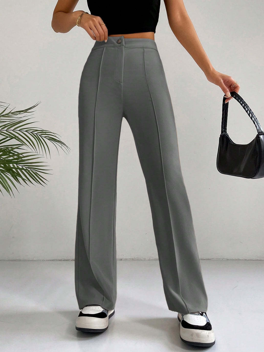 Höga Midjebyxor för Kvinnor | Slimmad Elegans