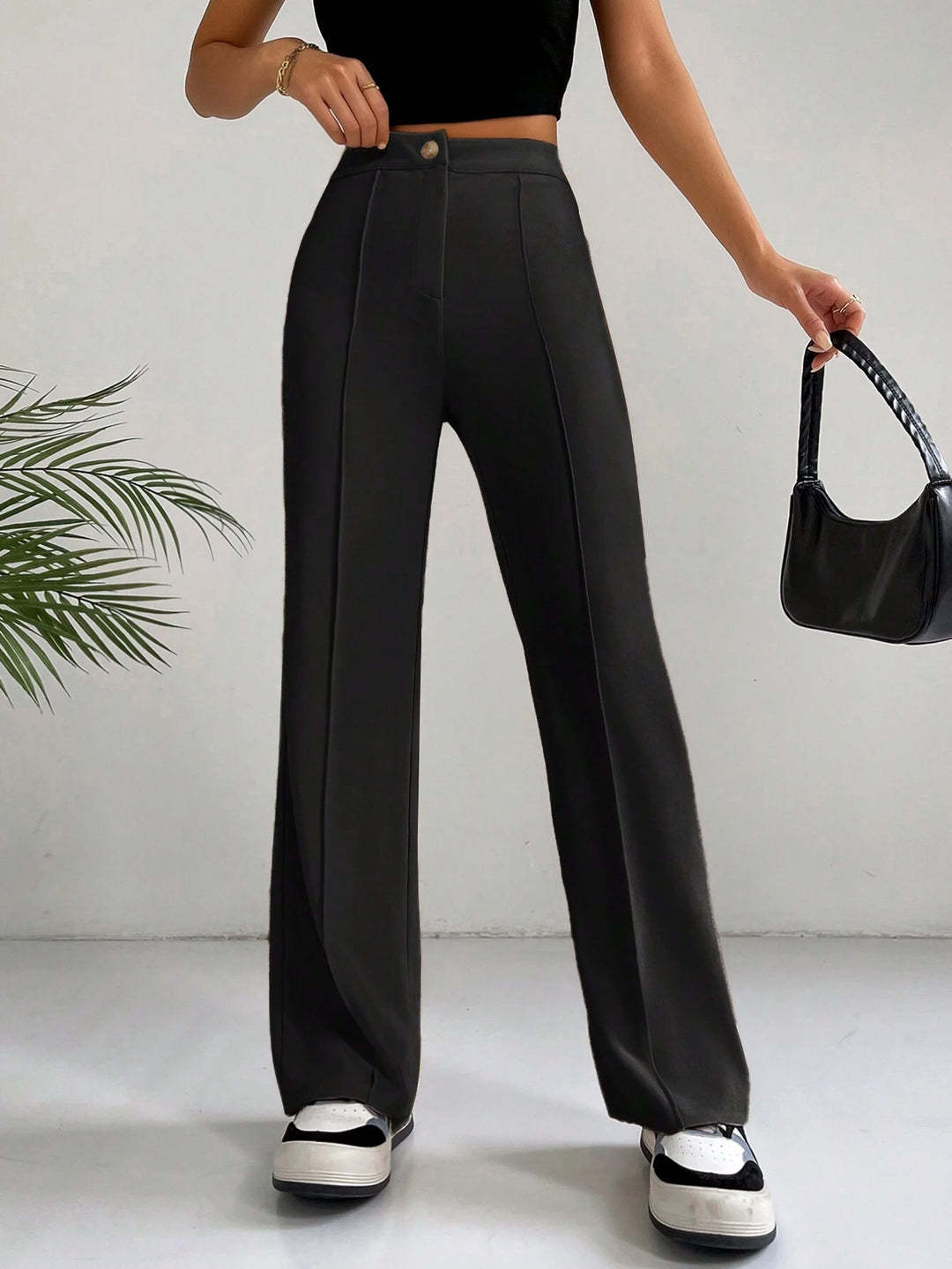 Höga Midjebyxor för Kvinnor | Slimmad Elegans