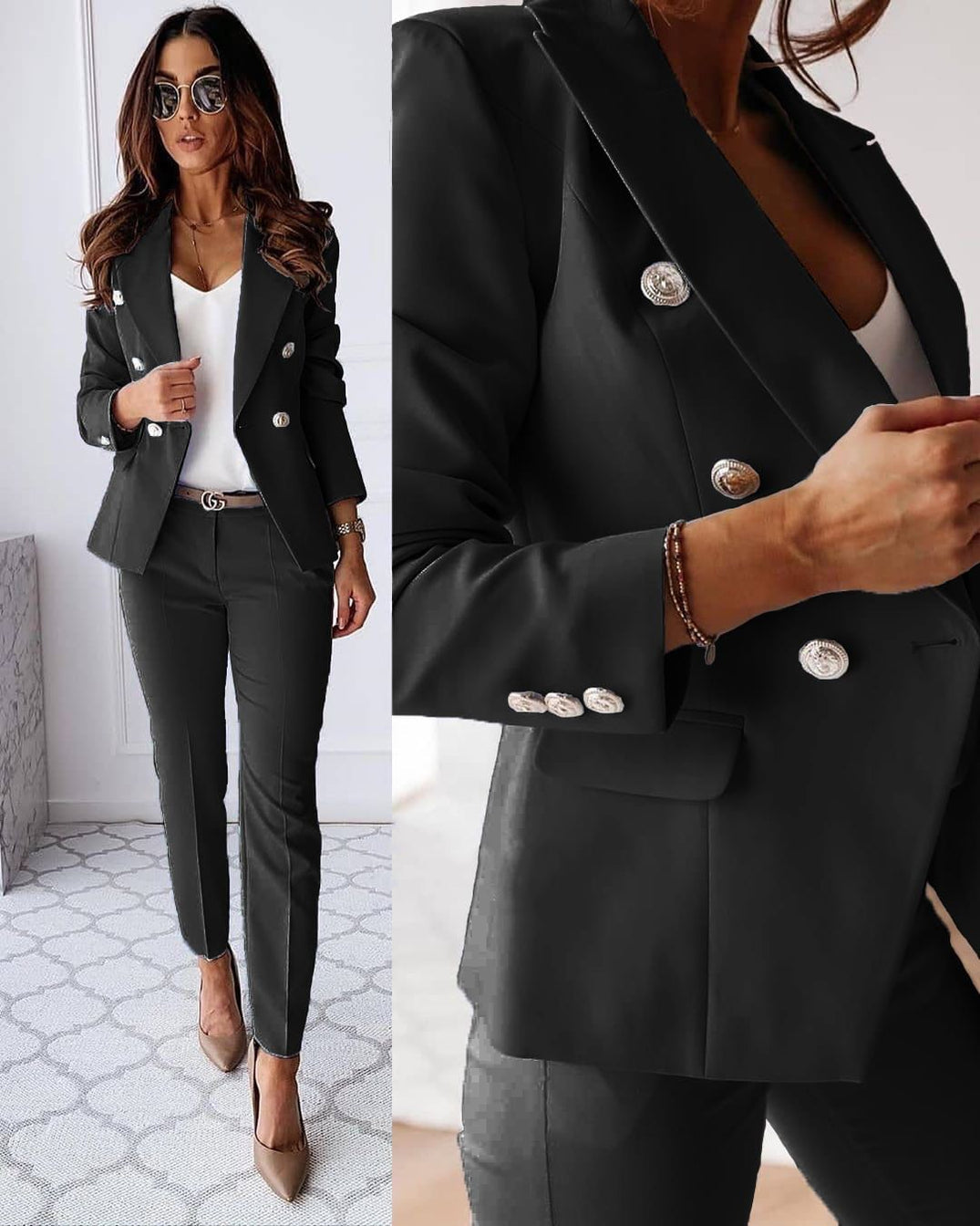 Elegant byxdress för kvinnor | Professionell och stilren