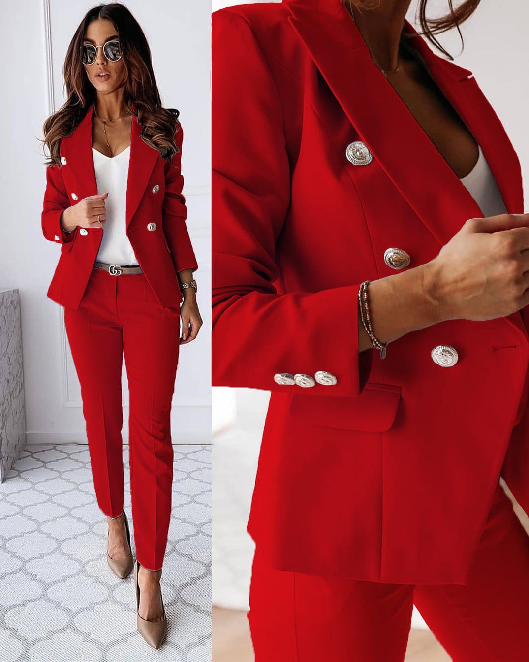 Elegant byxdress för kvinnor | Professionell och stilren