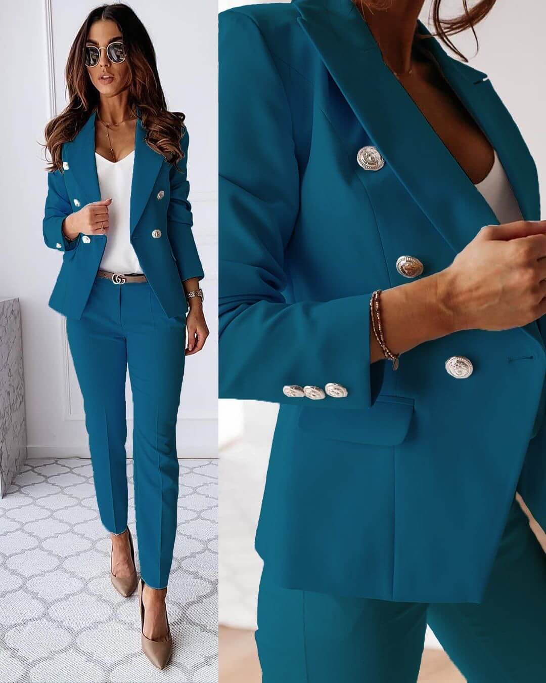 Elegant byxdress för kvinnor | Professionell och stilren