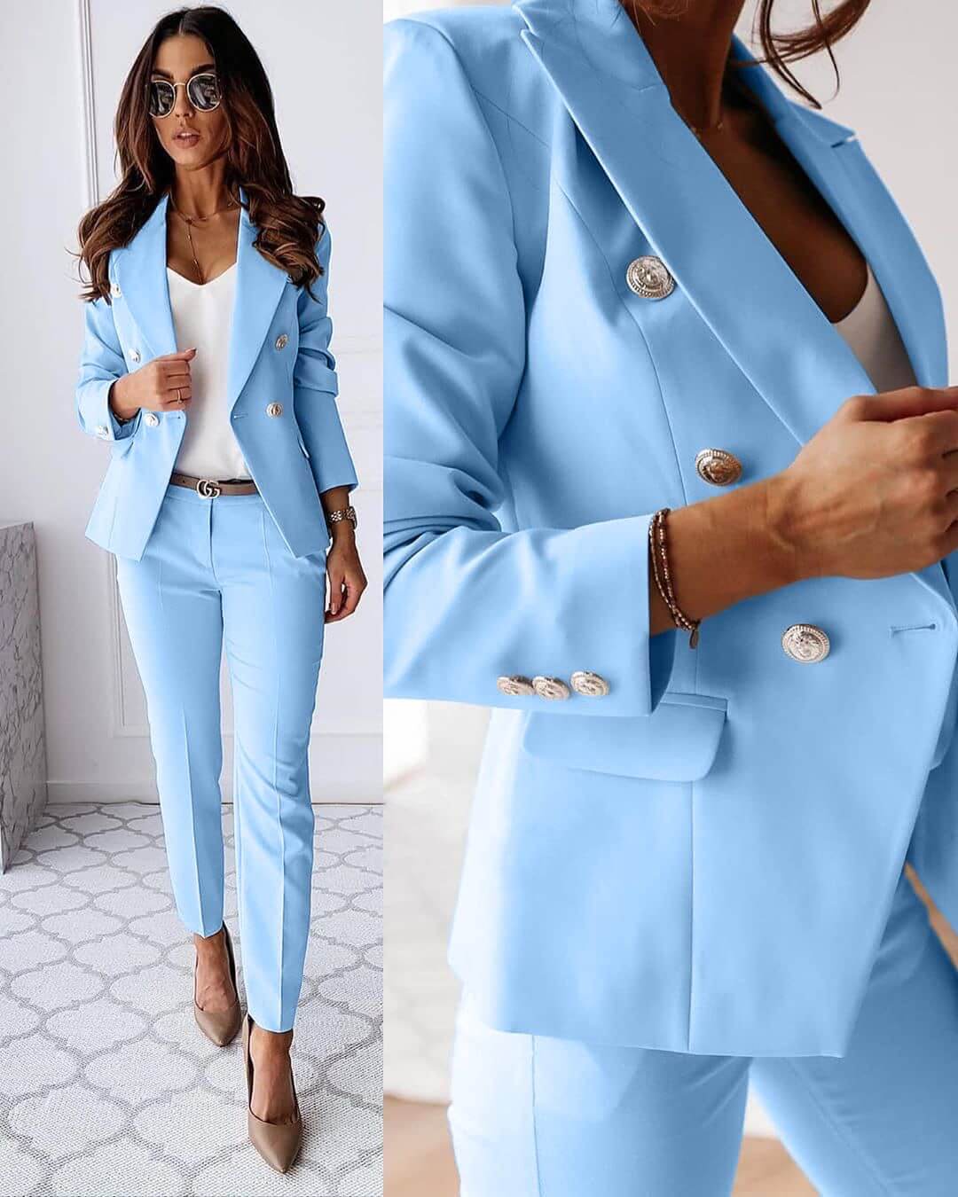 Elegant byxdress för kvinnor | Professionell och stilren