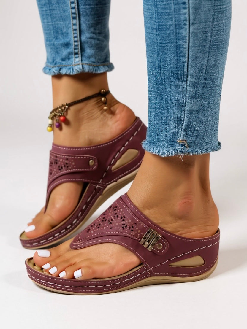 Slip-On Sandaler för Damer med Utsmyckade Detaljer