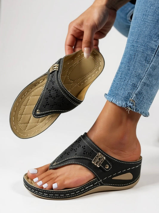 Slip-On Sandaler för Damer med Utsmyckade Detaljer