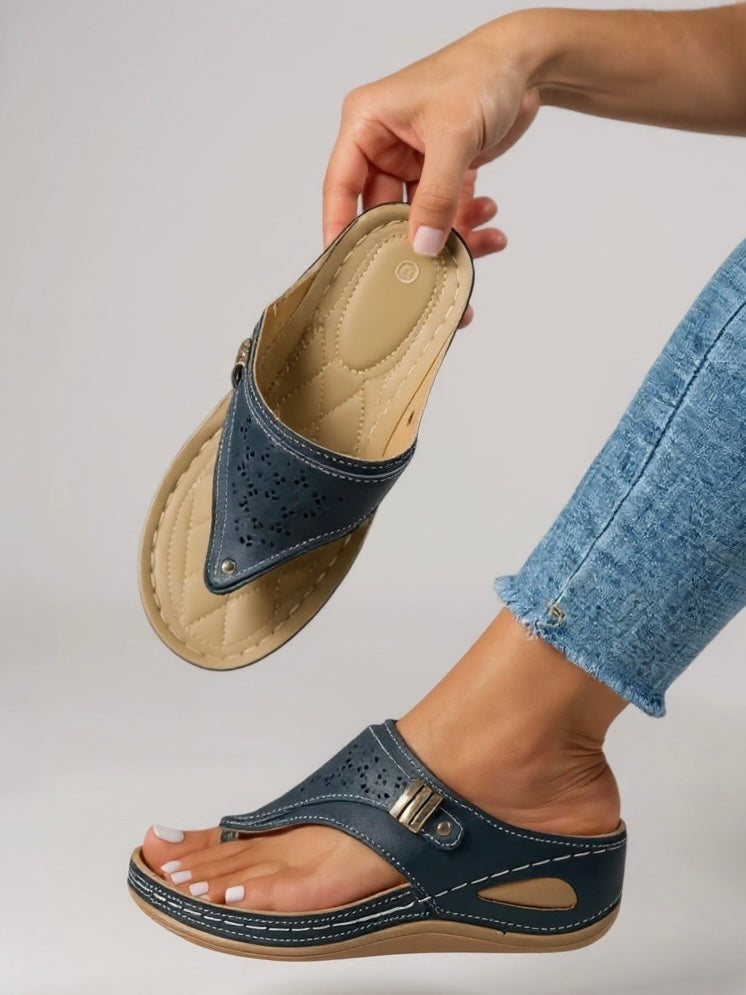 Slip-On Sandaler för Damer med Utsmyckade Detaljer