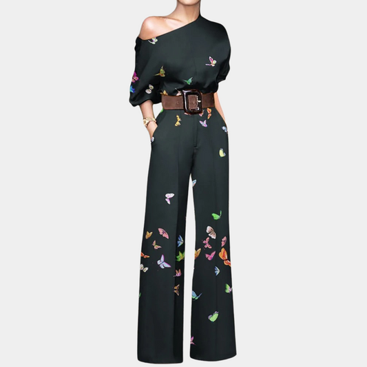 Luna| Chic jumpsuit med fjärilsprint
