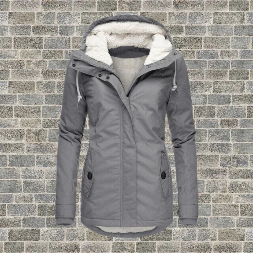 Sofia | Stilren Långjacka för Kalla Dagar