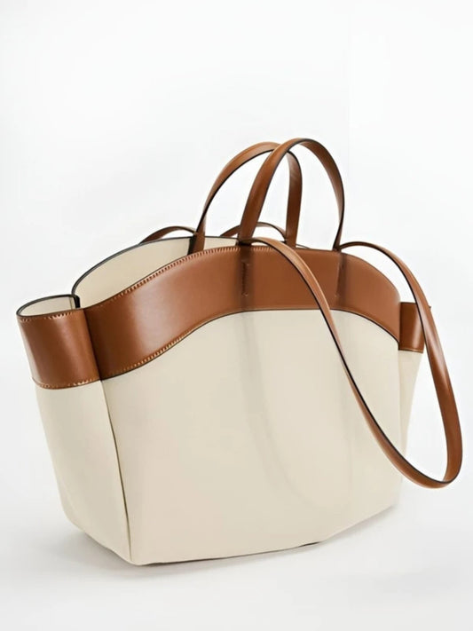 Luxe Tote | Stilsäker och tidlös canvasväska med läderdetaljer
