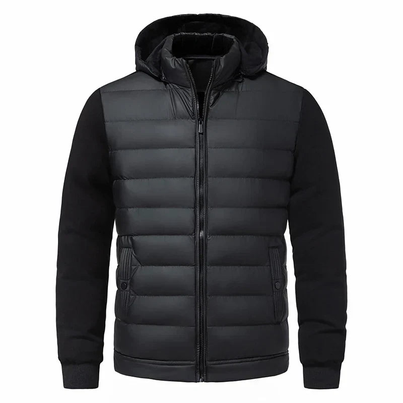 Hoodiejacka för män med lång ärm