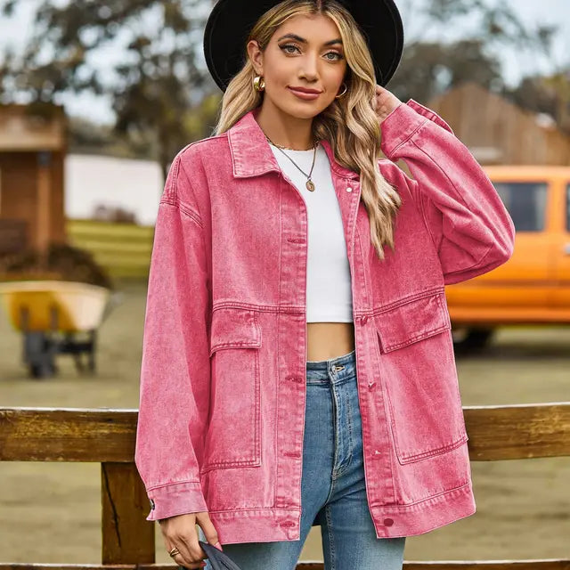Elara – Klassisk Denim Jakke til Kvinder