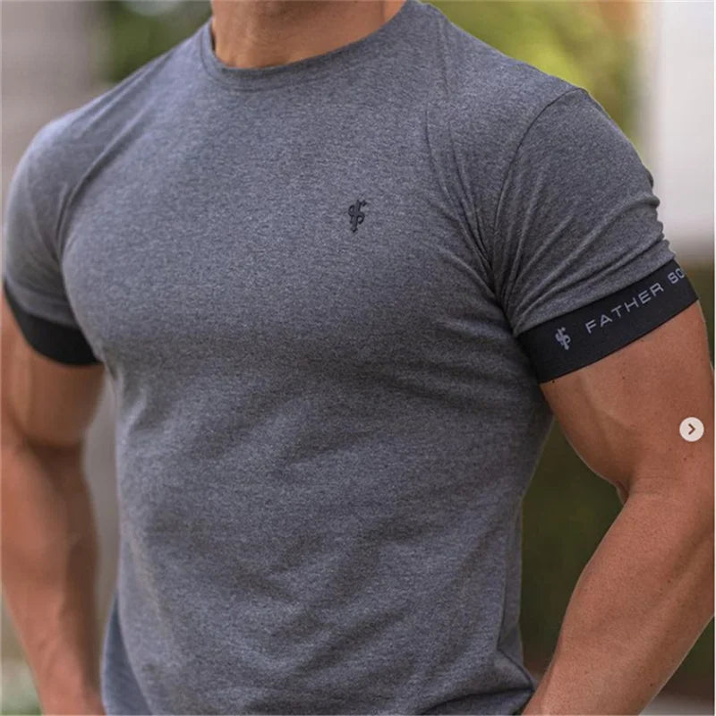 Stilren Muskelpassform T-Shirt för Män