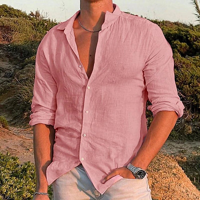 Luca | Elegant Skjorta i Lätt Linblandning för Män