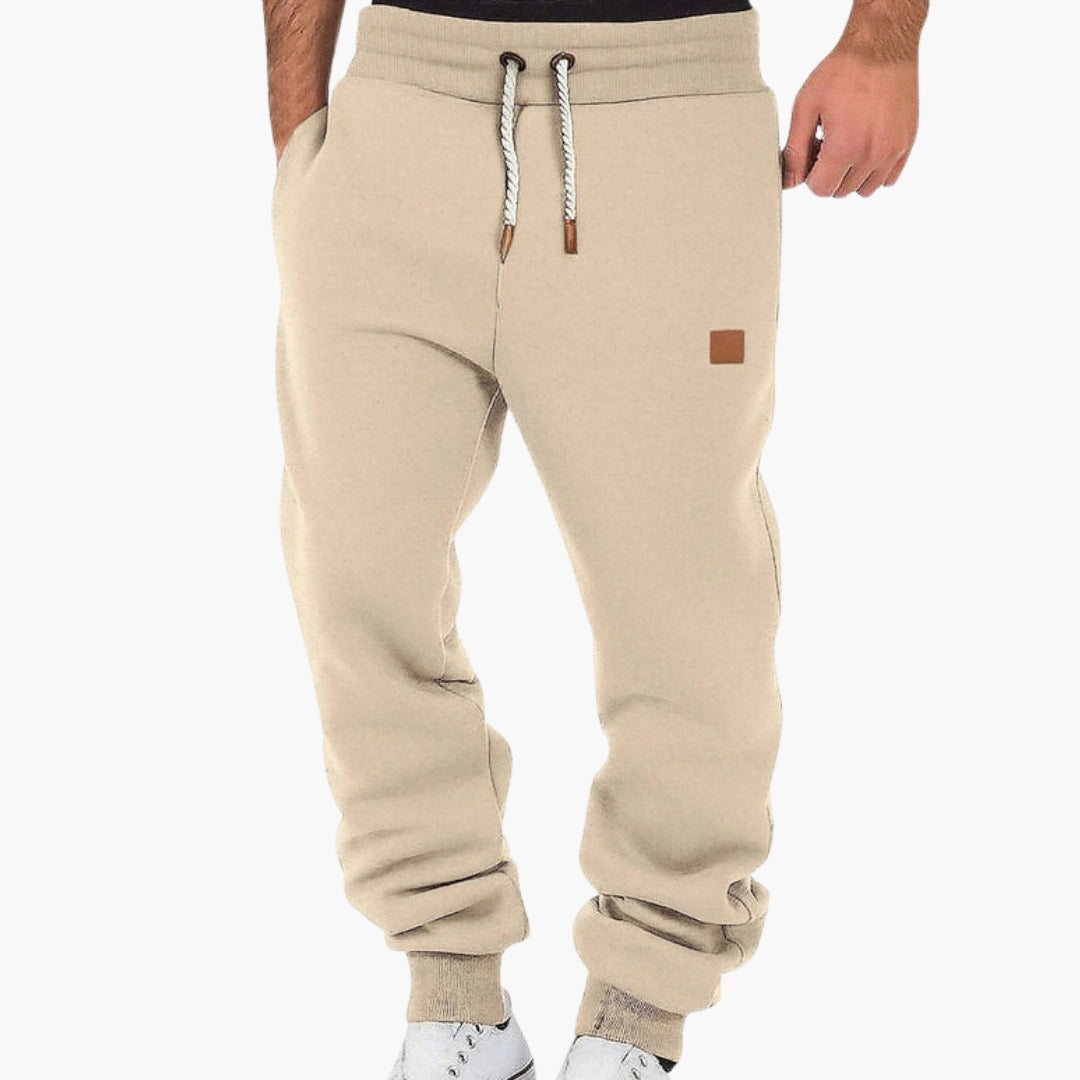 Fleece Joggingbyxor för Herrar med Avslappnad Passform