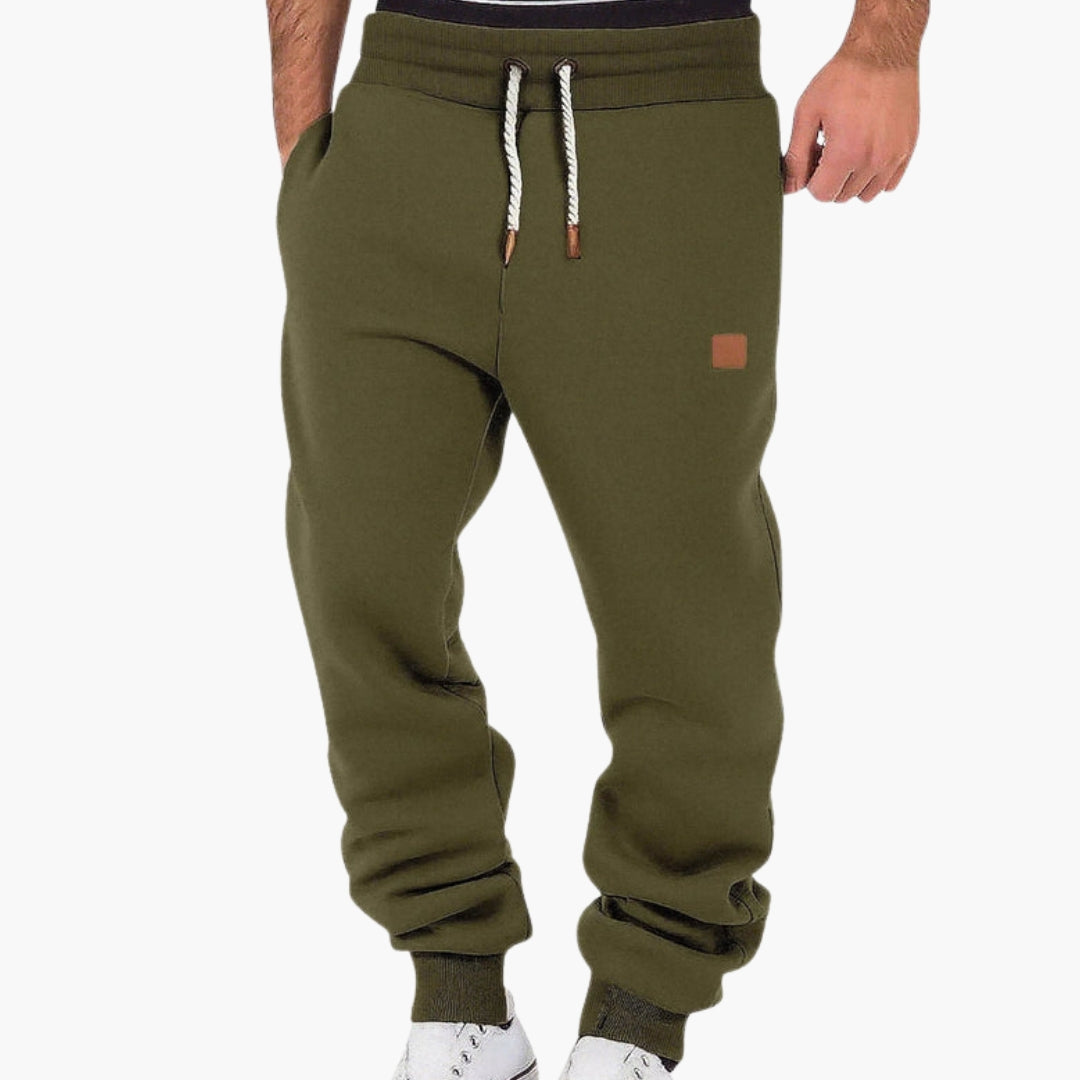 Fleece Joggingbyxor för Herrar med Avslappnad Passform