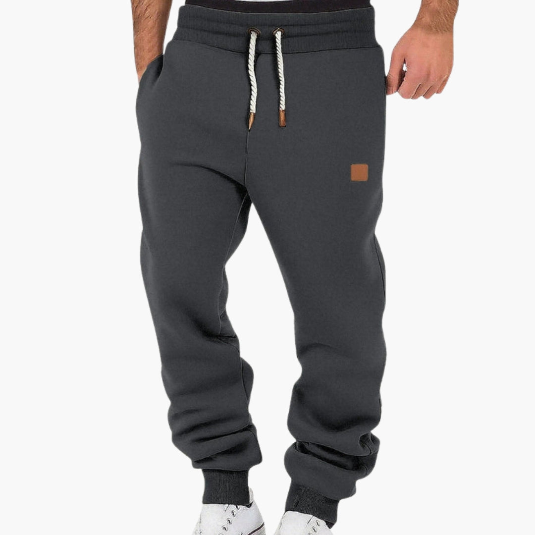 Fleece Joggingbyxor för Herrar med Avslappnad Passform
