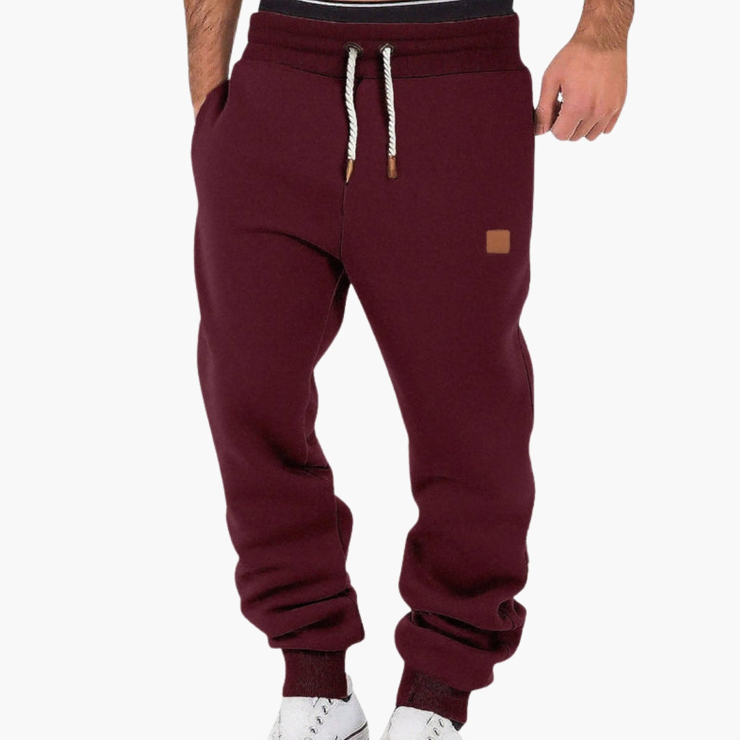 Fleece Joggingbyxor för Herrar med Avslappnad Passform