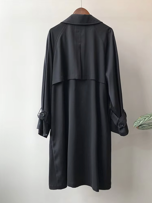 Elysian | Elegant lång trenchcoat för kvinnor med vattentåligt skydd