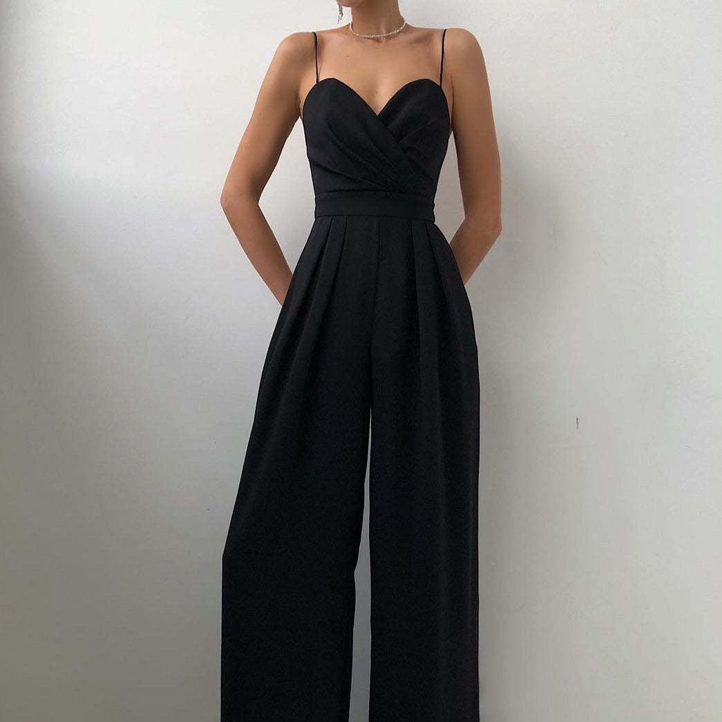 Förtrollande Jumpsuit med Djupt V-Hals och Elegant Drömmar