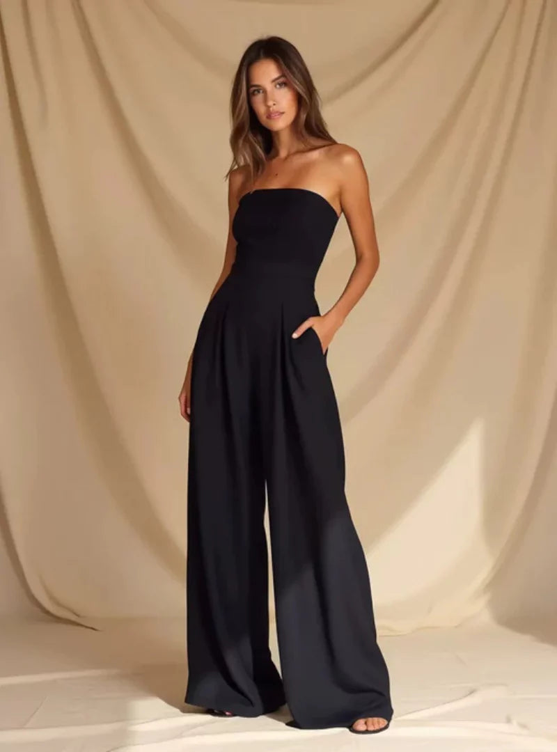 Elegant Jumpsuit utan axelband | Figursmickrande och Modern