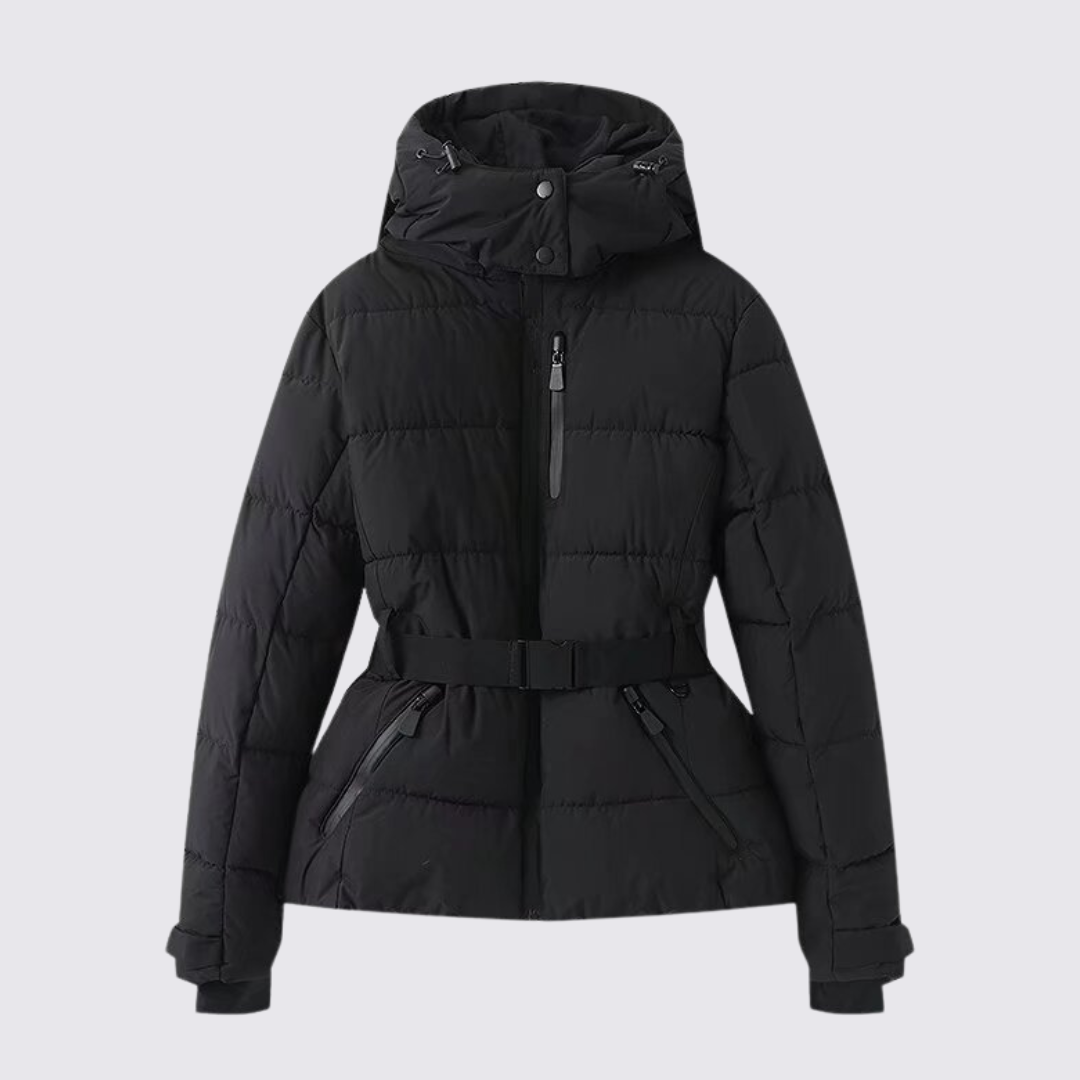 Damer Steppjakke – Med hætte – Moderne look