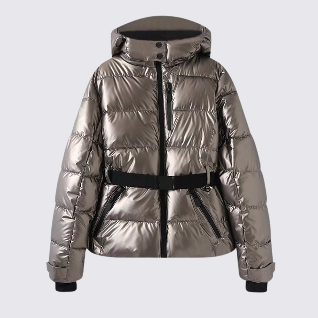 Damer Steppjakke – Med hætte – Moderne look