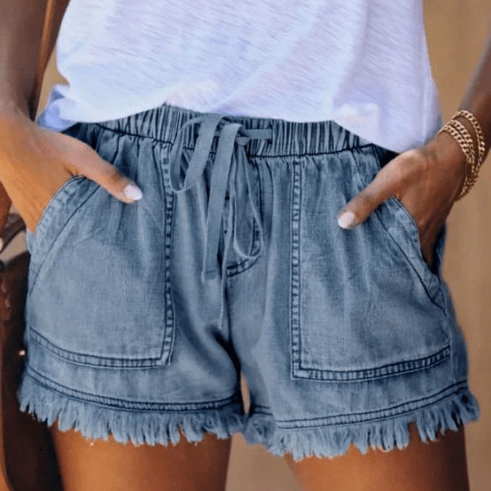 Chic Denim Shorts med Justerbar Talje – Din Sommerfavorit