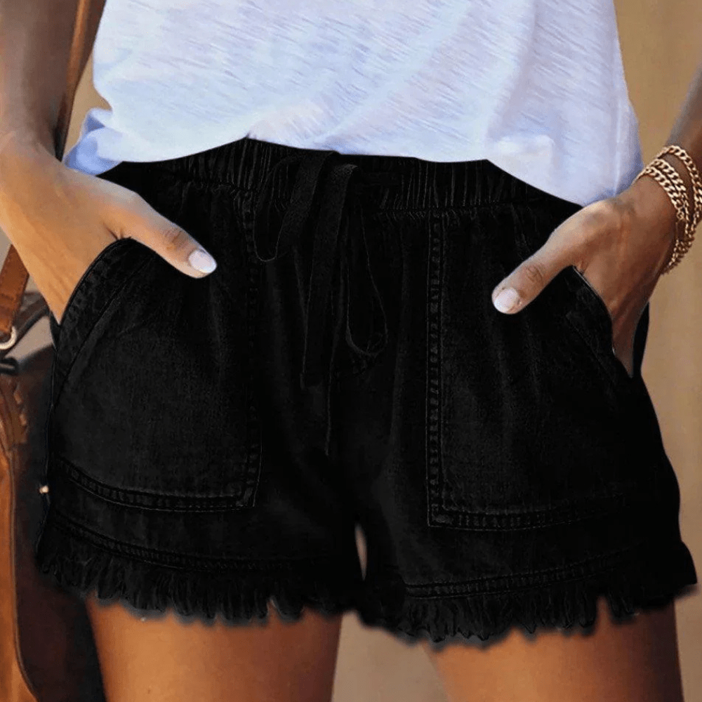 Chic Denim Shorts med Justerbar Talje – Din Sommerfavorit