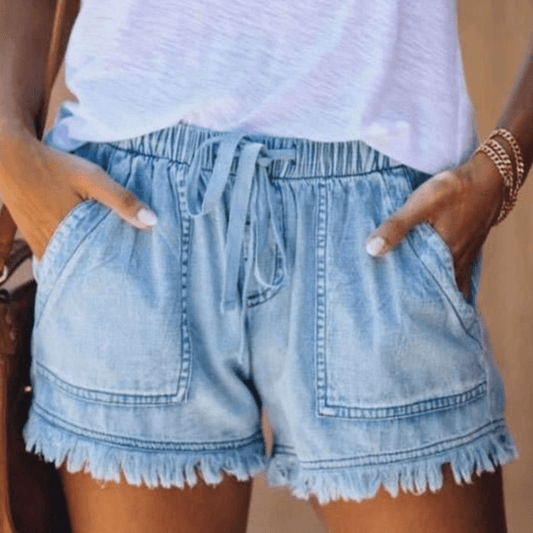 Chic Denim Shorts med Justerbar Talje – Din Sommerfavorit