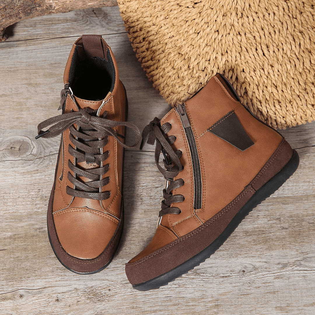 Eleganta Snörstövlar med Ankle Design