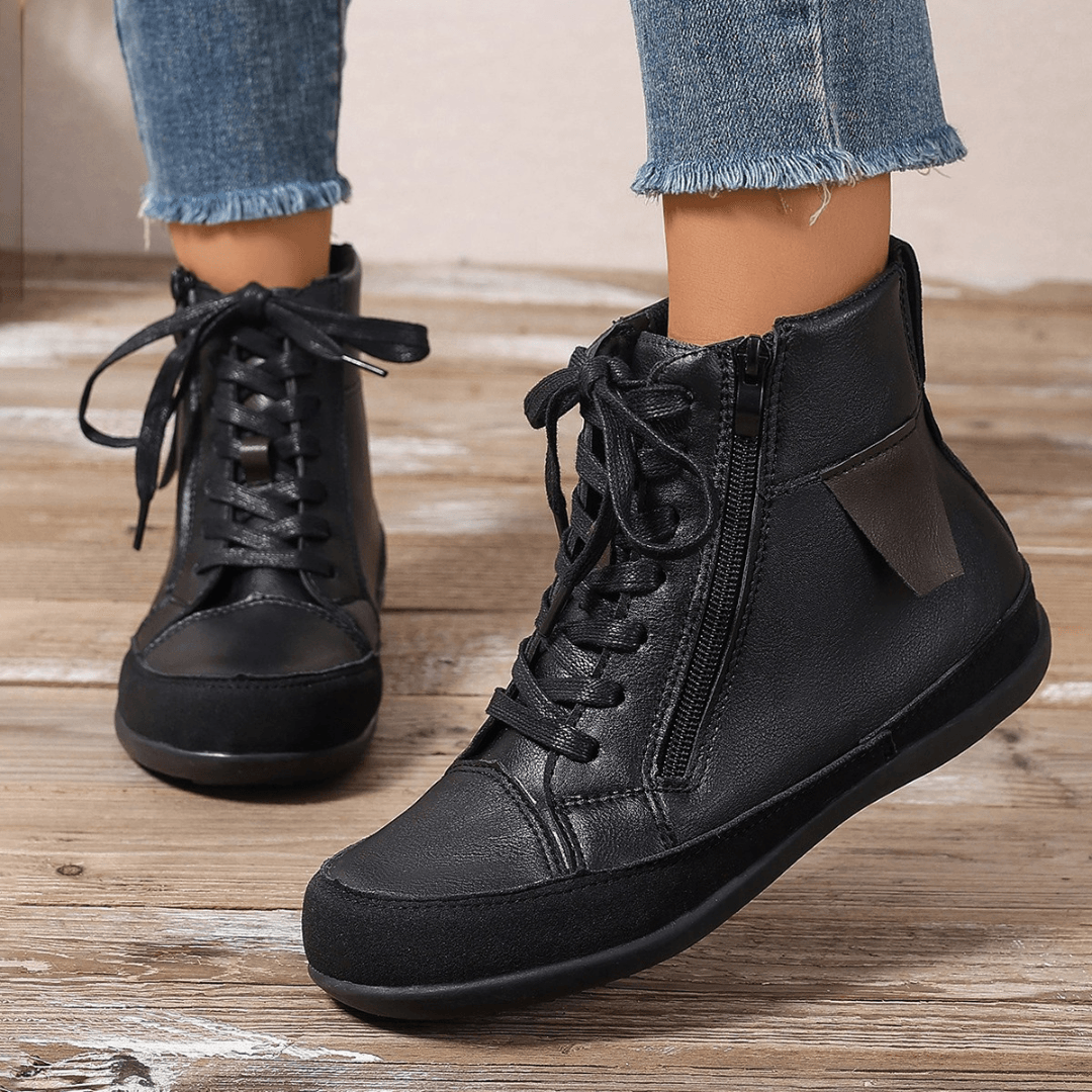 Eleganta Snörstövlar med Ankle Design