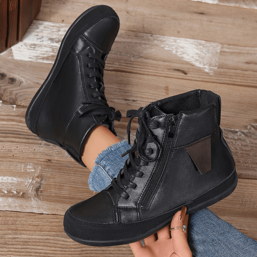 Eleganta Snörstövlar med Ankle Design