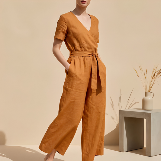 Sofia - Eleganta Jumpsuit med Framknutning för Damer
