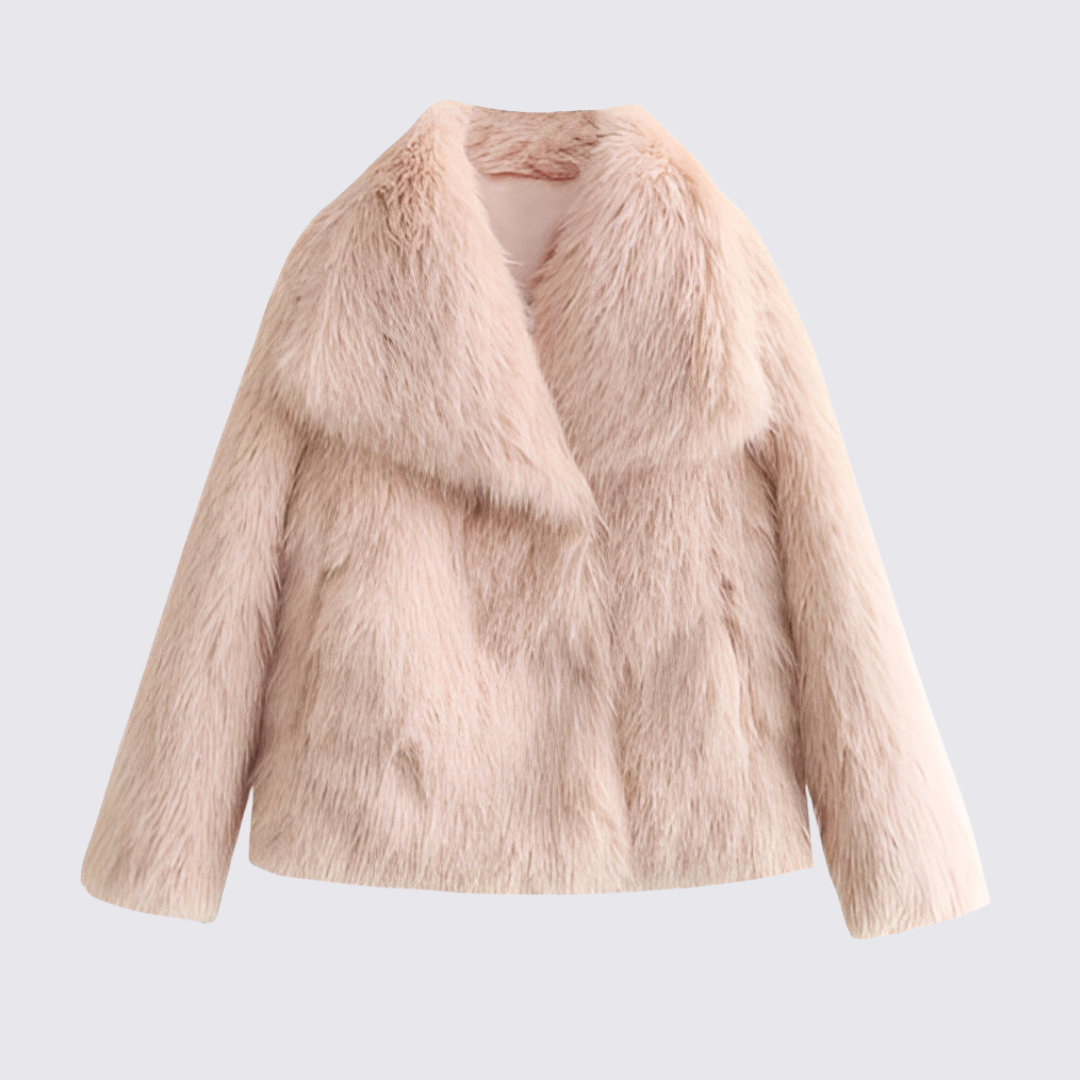 Dame Kort Frakke – Revers Krave – Künst Fur Udseende