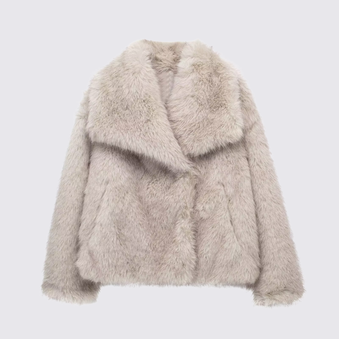 Dame Kort Frakke – Revers Krave – Künst Fur Udseende