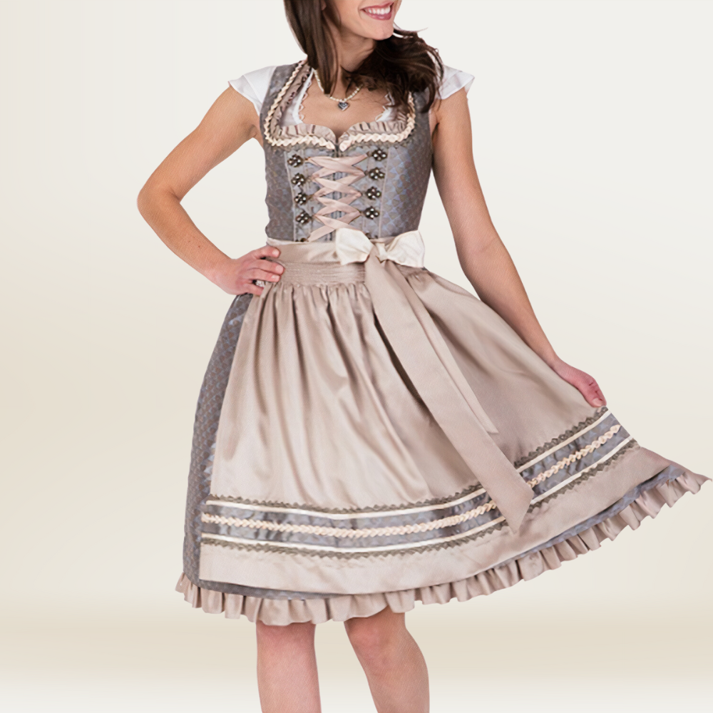 Vintage Midi Klänning för Dam - Festlig Stil