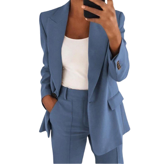 Moderne Blazer Sæt med Bukser - En Sofistikeret Stil