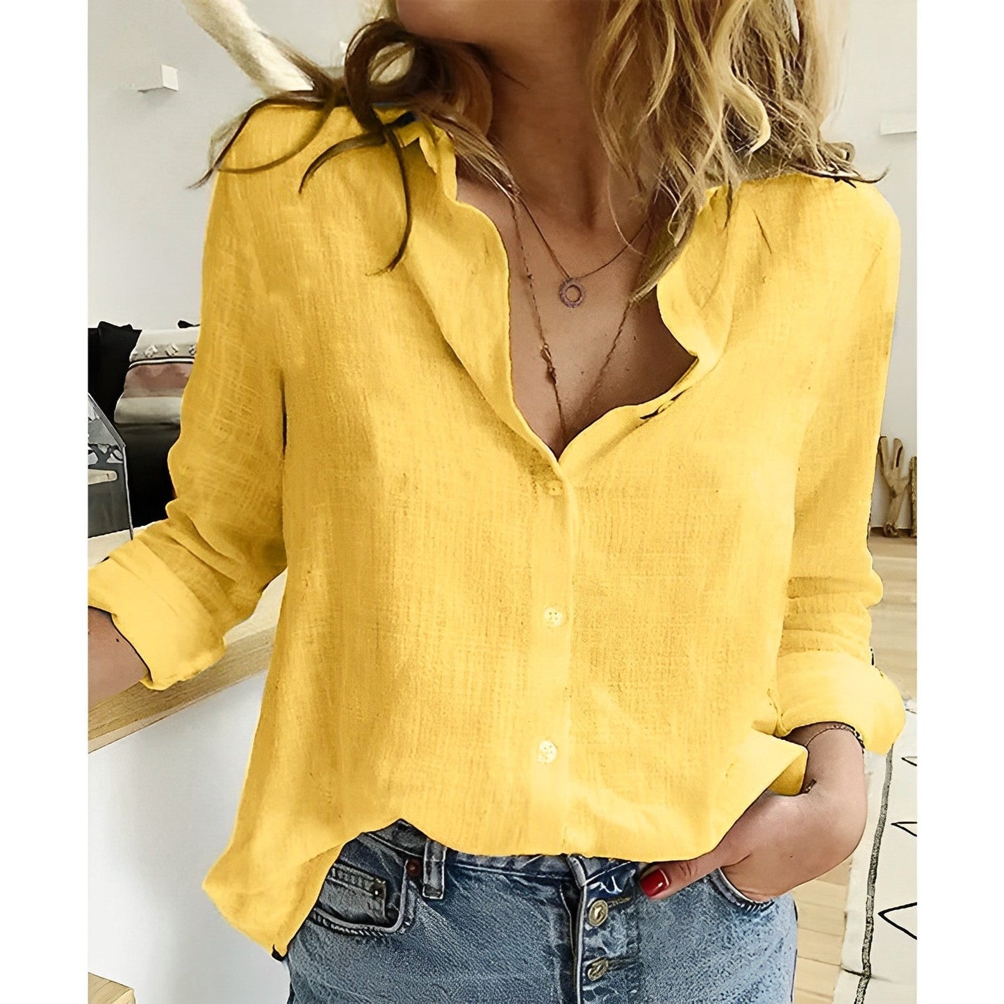 Lina | Elegant och Avslappnad Blus för Damer