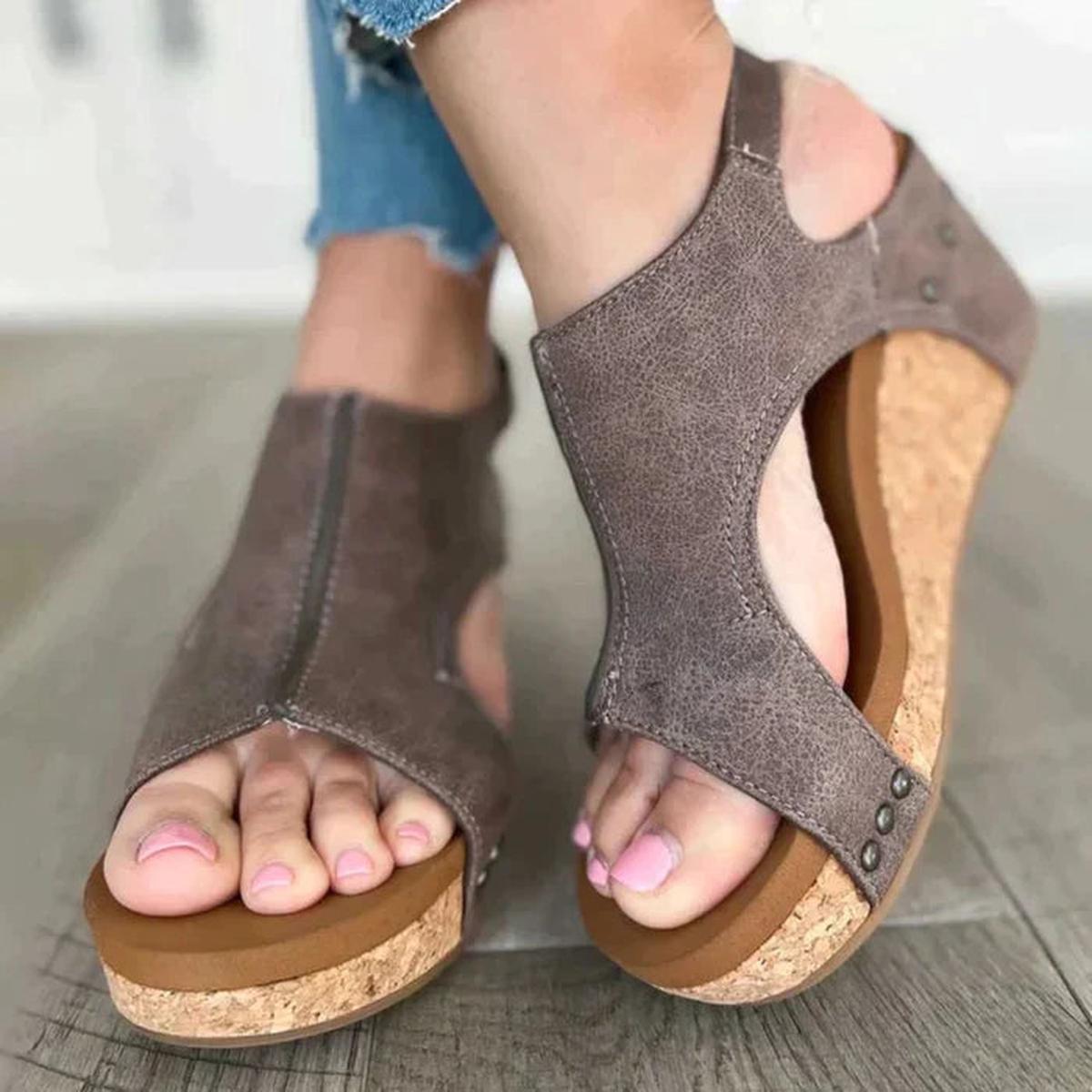 Soleil | Eleganta Slip-On Kilklackssandaler för Dam