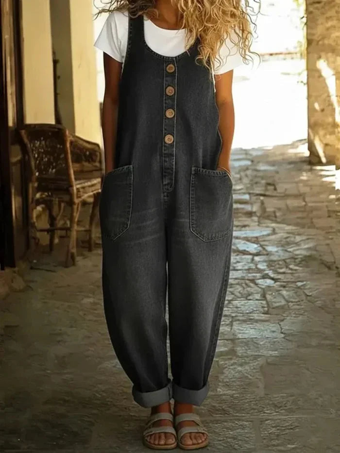 Stilrena Vintage-Inspirerad Latzhose för Enkelt Uttryck