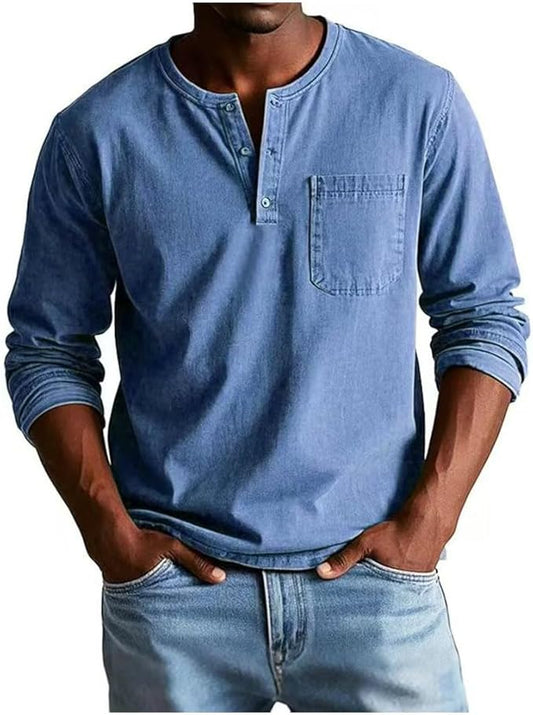 Aldo | Snyggt långärmat Henley-skjorta för män