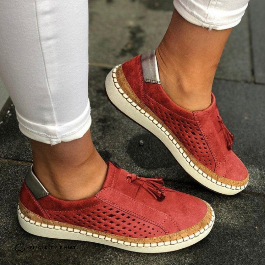 Soleil | Trendiga slip-on platåsandaler för dam