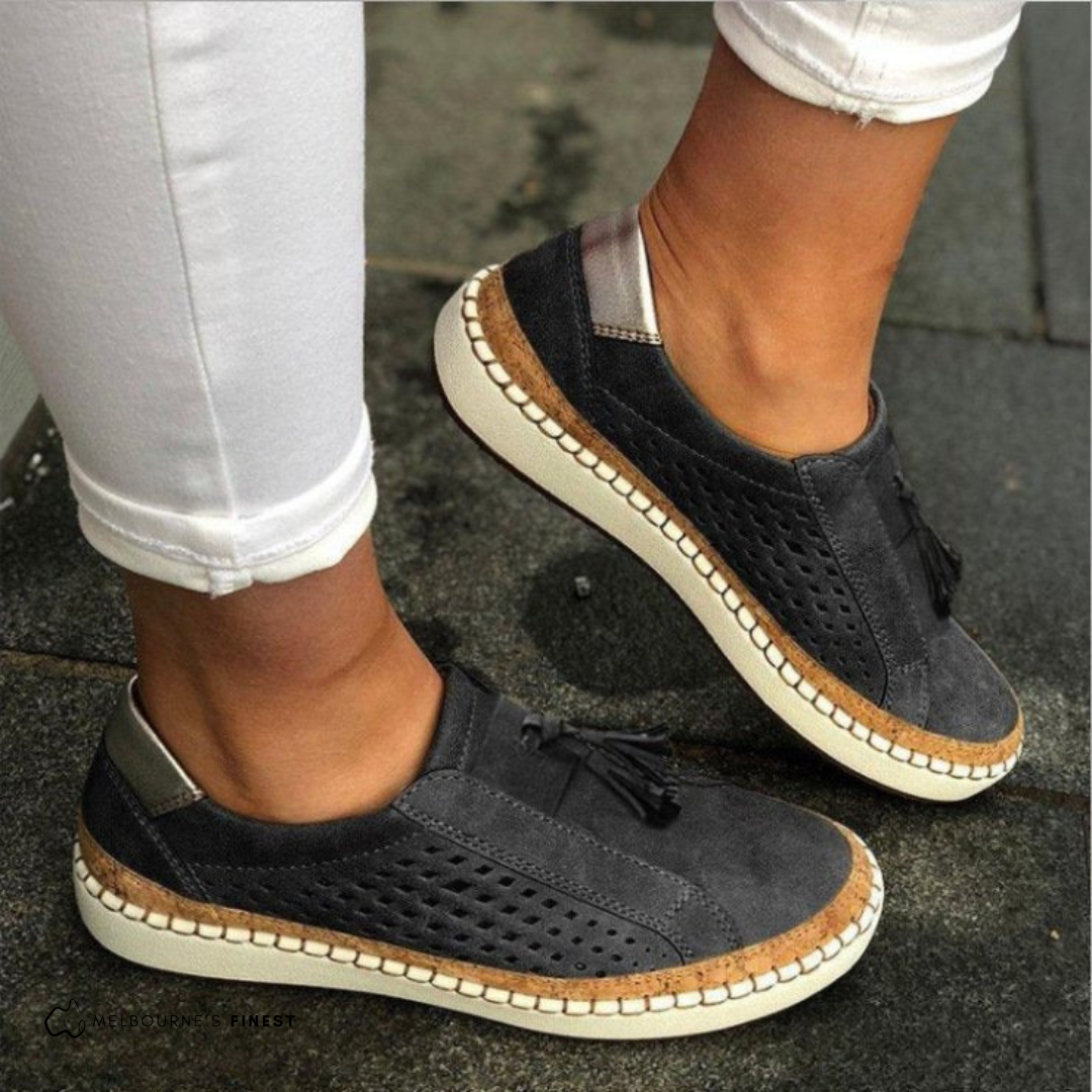Soleil | Trendiga slip-on platåsandaler för dam